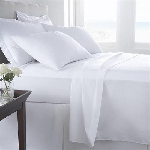 white bed sheets